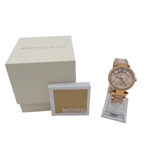 Ladies Michael Kors Rose Gold-Tone Mini Parker Watch MK6110 – Like New (CP-1352852)