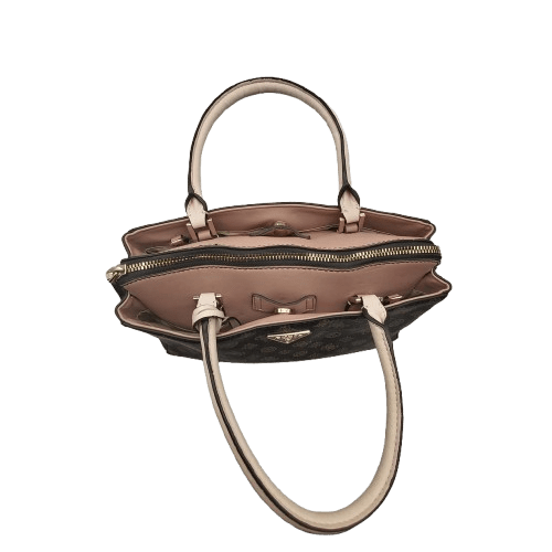 Ladies Guess Handbag With Crossbody Strap – Brown/Pink