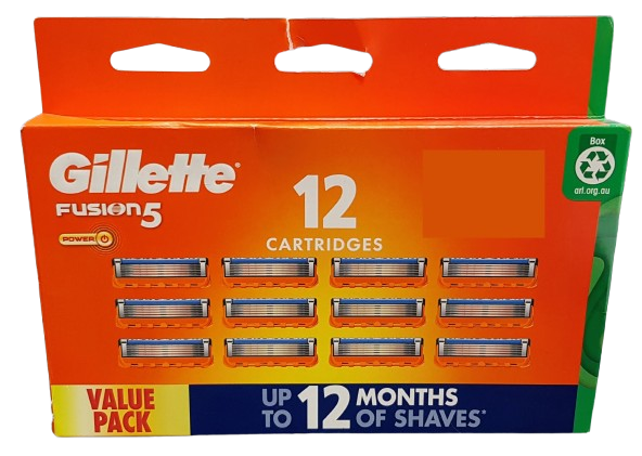 Gillette Fusion 5 12 Pack Razor Head Catridges Brand New