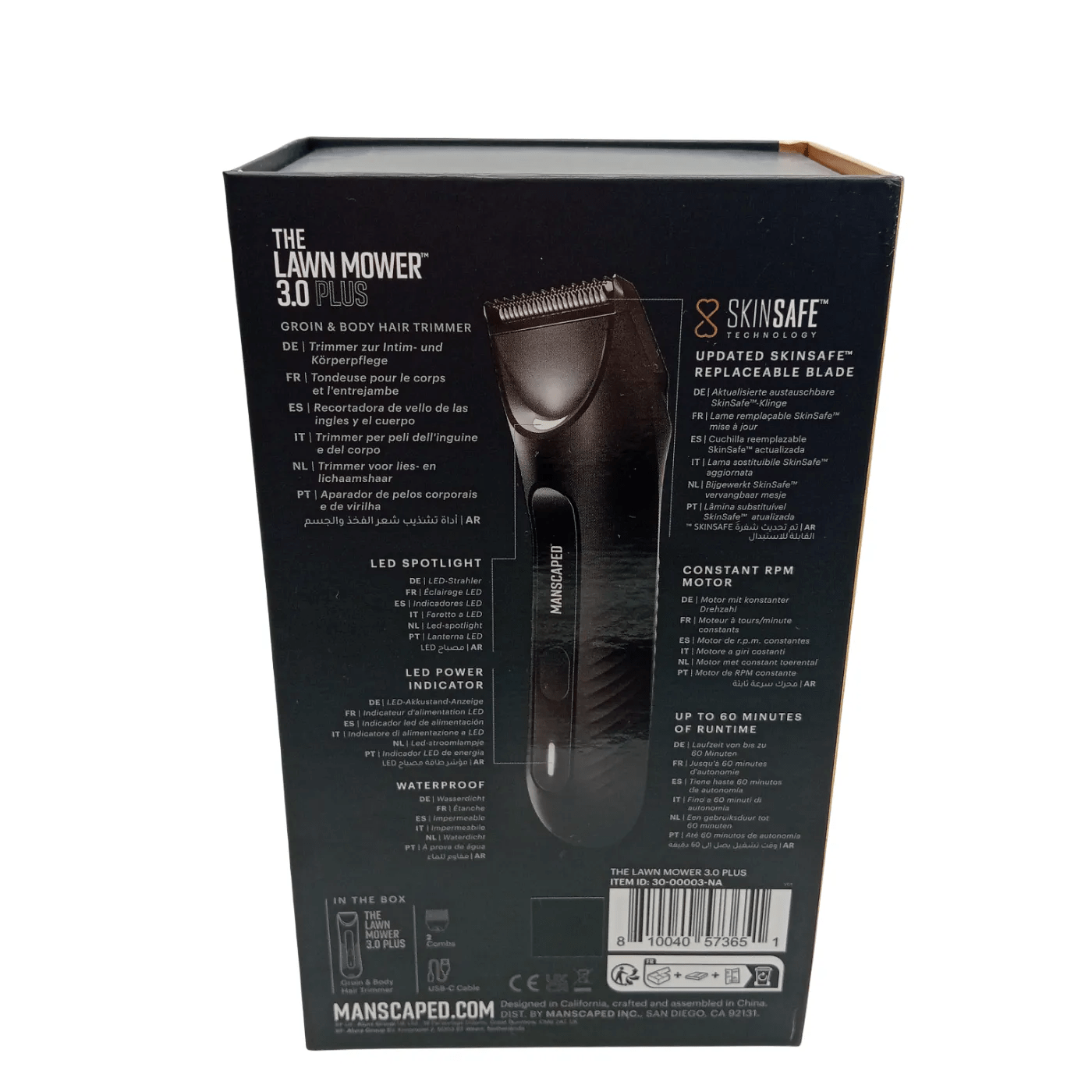 Manscaped Lawn Mower 3.0 Plus Shaver – Black (In Box)   (WR  1354823)