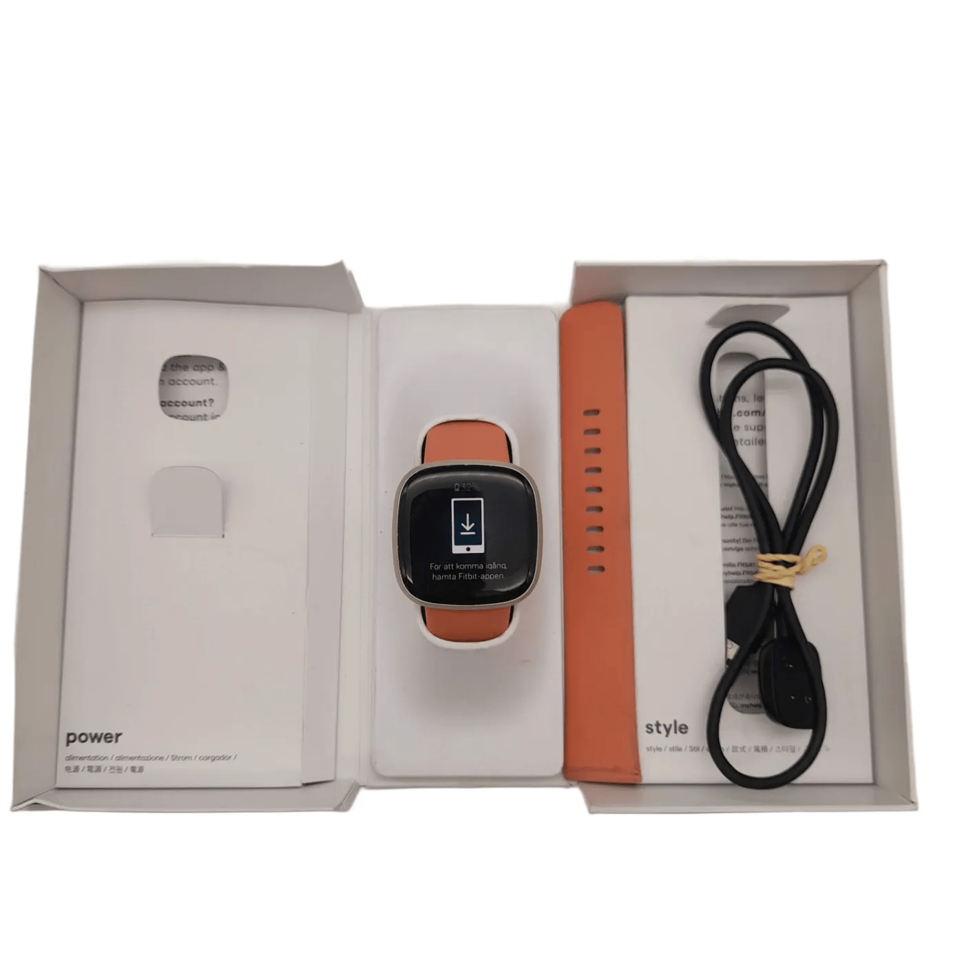 Fitbit Versa 3 Health and Fitness Smartwatch (FB511) + Box + Charger + Spare Band