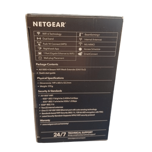Net Hear 4- Stream Wi/Fi Mesh Extenter AX1800 (LEL)