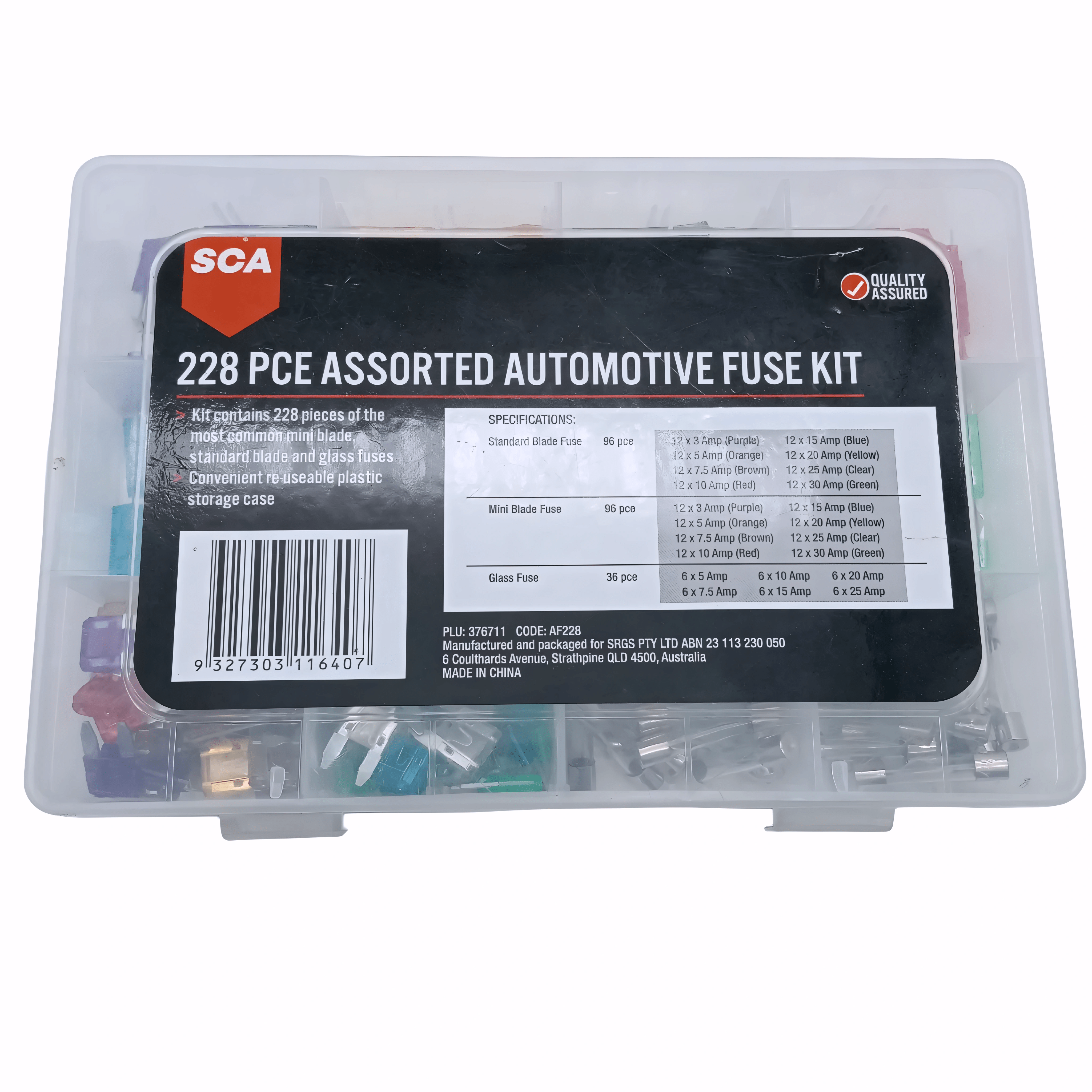 SCA Fuse Kit – 228 Piece Assorted Set (Rainbow)  (WR 1347118)