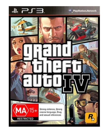 Sony PS3 Game Grand Theft Auto 4 IV Without Manual – Good Condition