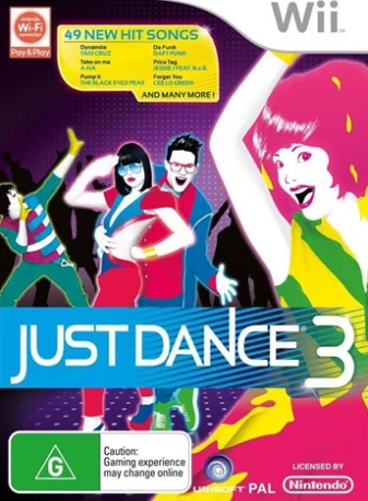 Just Dance 3 Wii Game Good Conditon With Manual