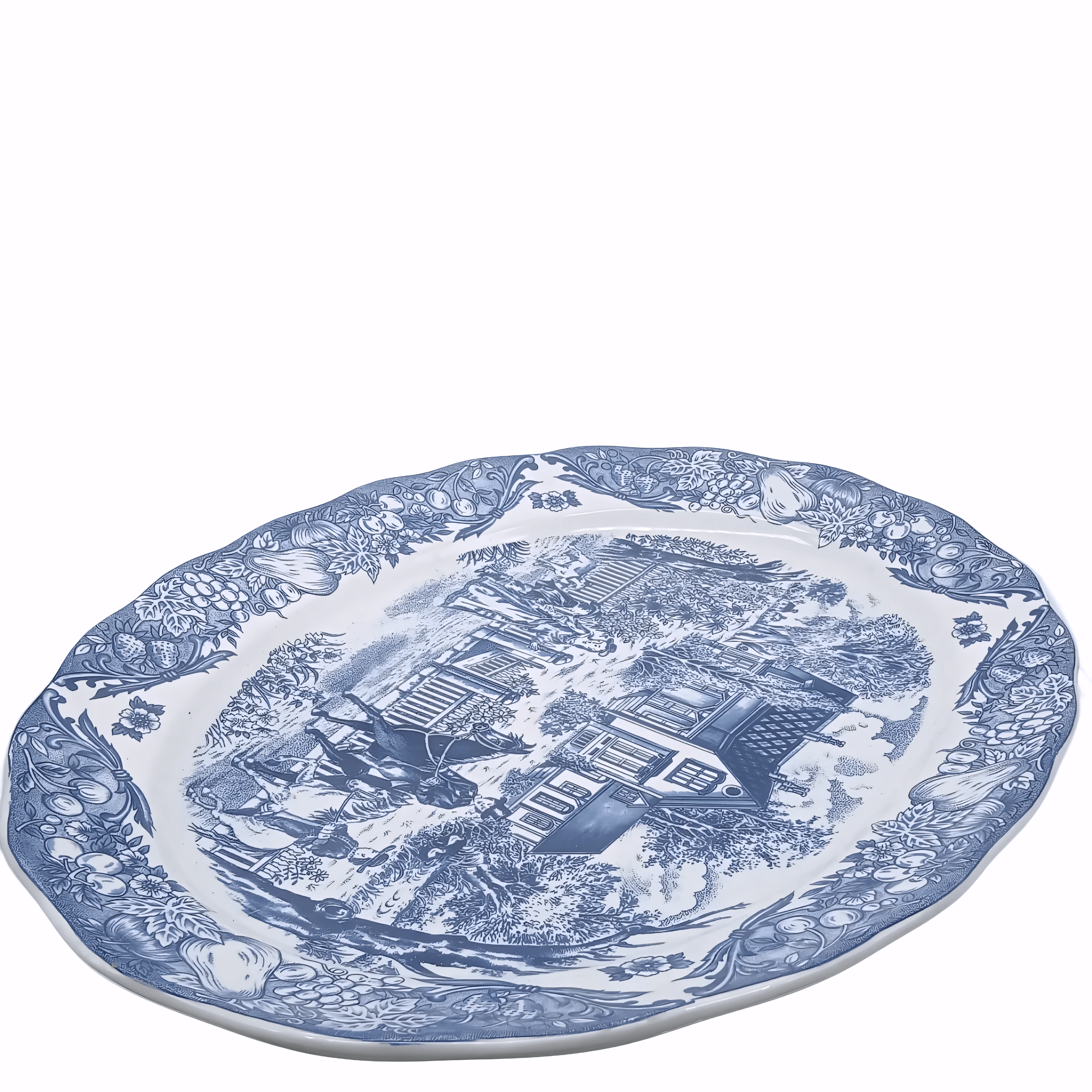China Blue Decorative Plate – Classic Porcelain Design (WR 1346884)