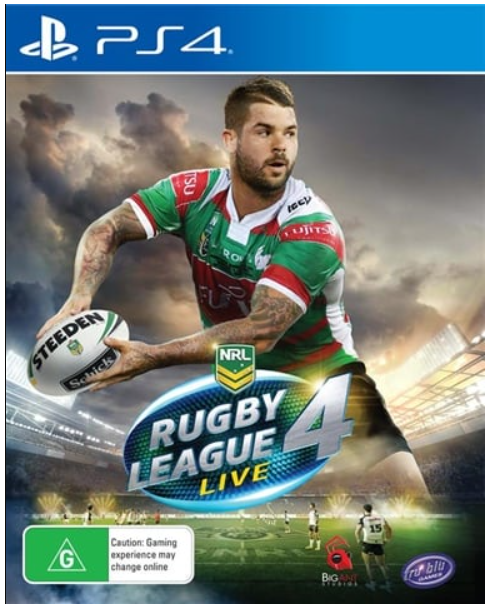 Sony Playstation 4 Rugby League Live 4, Very Good Condition With Case + Manual (CP 1312052)