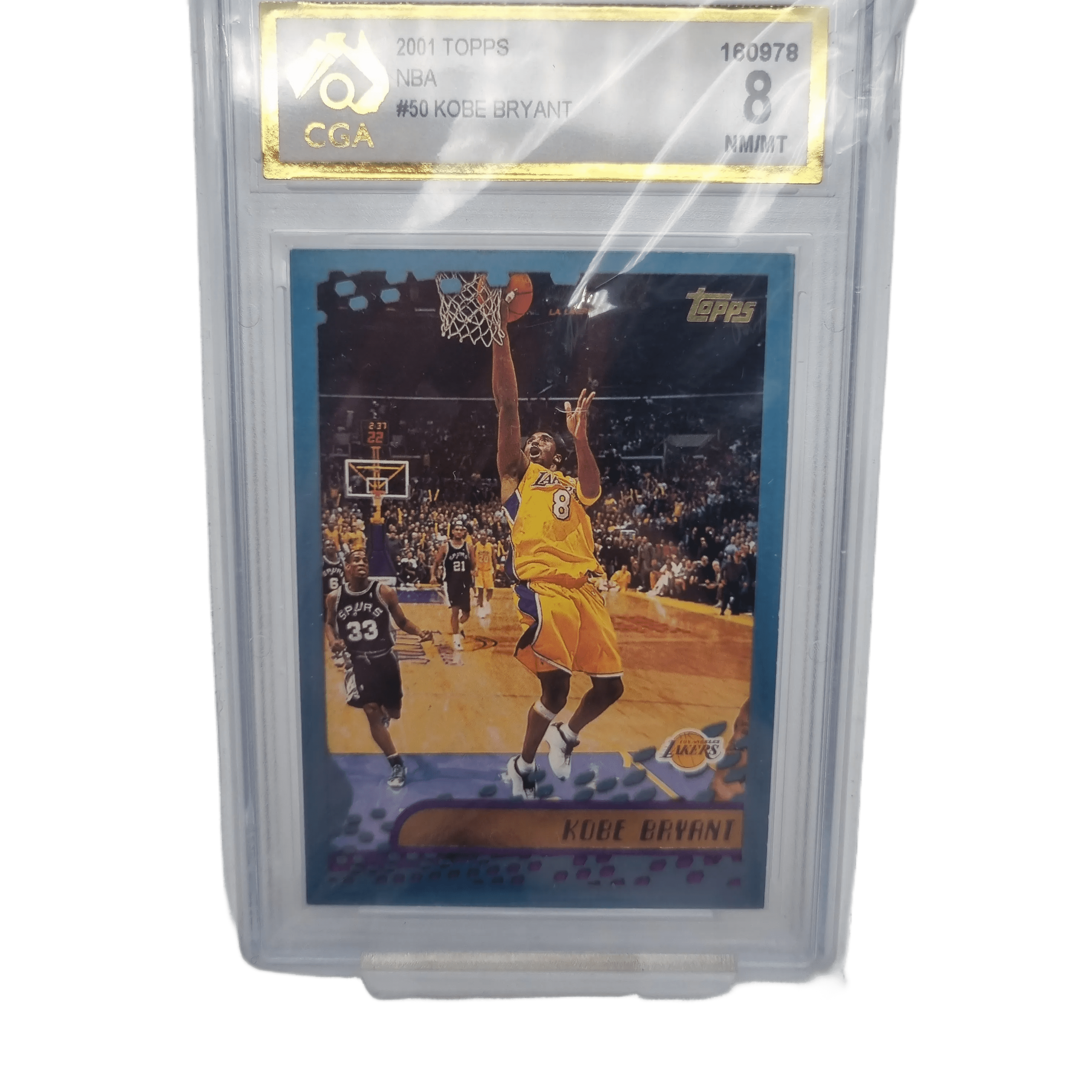 Kobe Bryant Topps Basketball Card #50 Graded CGA 8 NM/MT