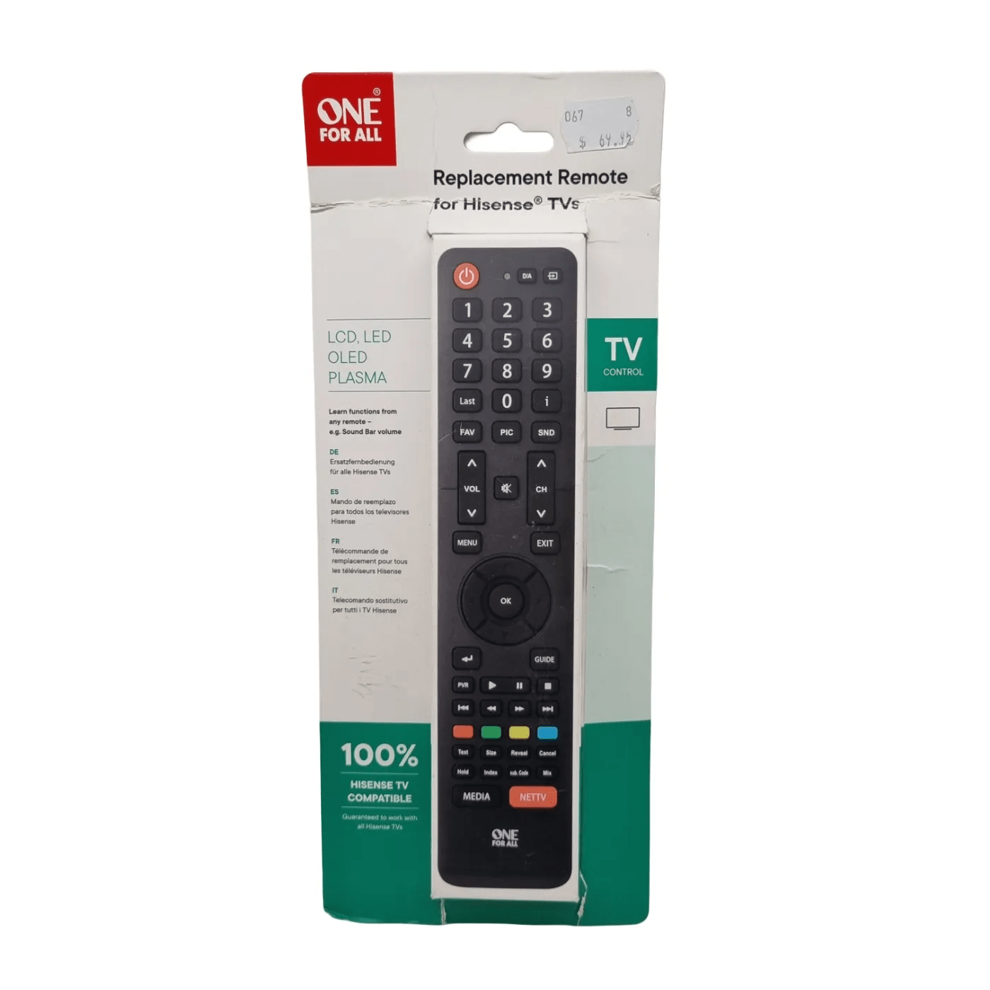 ONE FOR ALL Universal Remote – Hisense TV