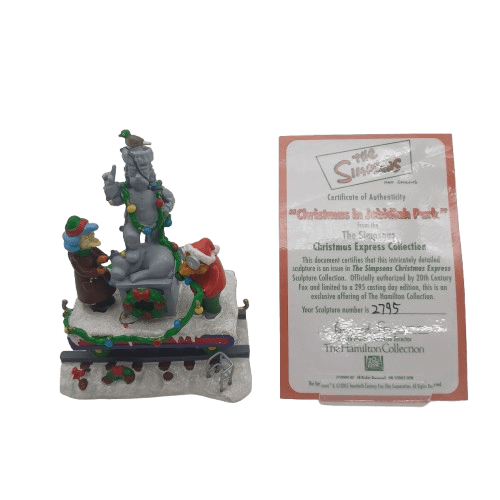 Christmas Express Collection – The Simpsons Sculpture: Christmas in Jebediah Park | With Certificate of Authenticity