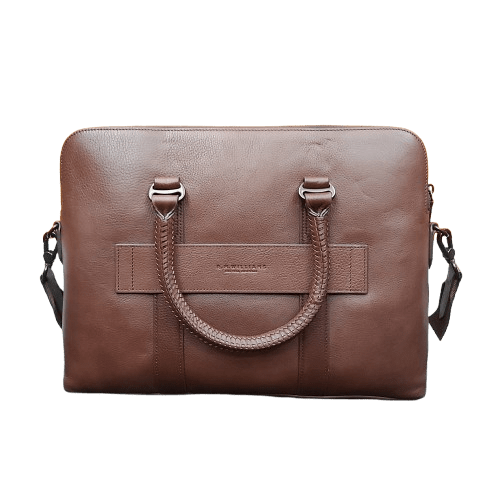 RM Williams Laptop Bag Farrier Brown With Strap (CP)