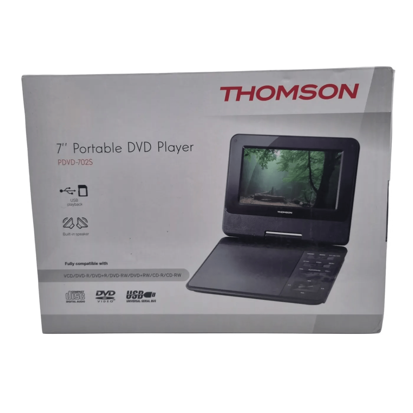 Thomson Portable DVD Player DVD-702S With Box, Power Cords and Manual (WR 1336952)