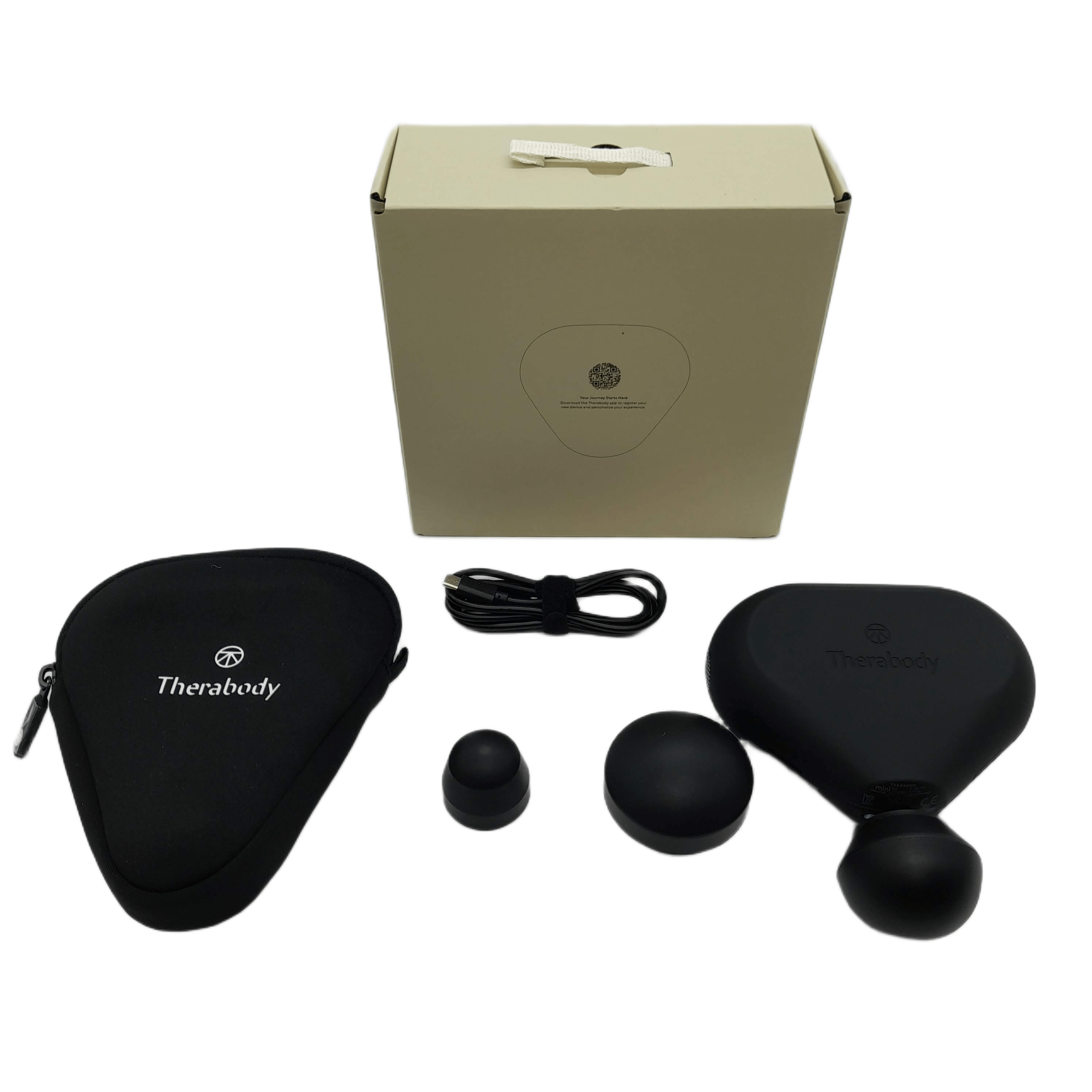 Theragun Mini (2nd Gen) Percussive Massage Gun – With Charger Cord, Dampener & Thumb Attachments (WR 1351443)