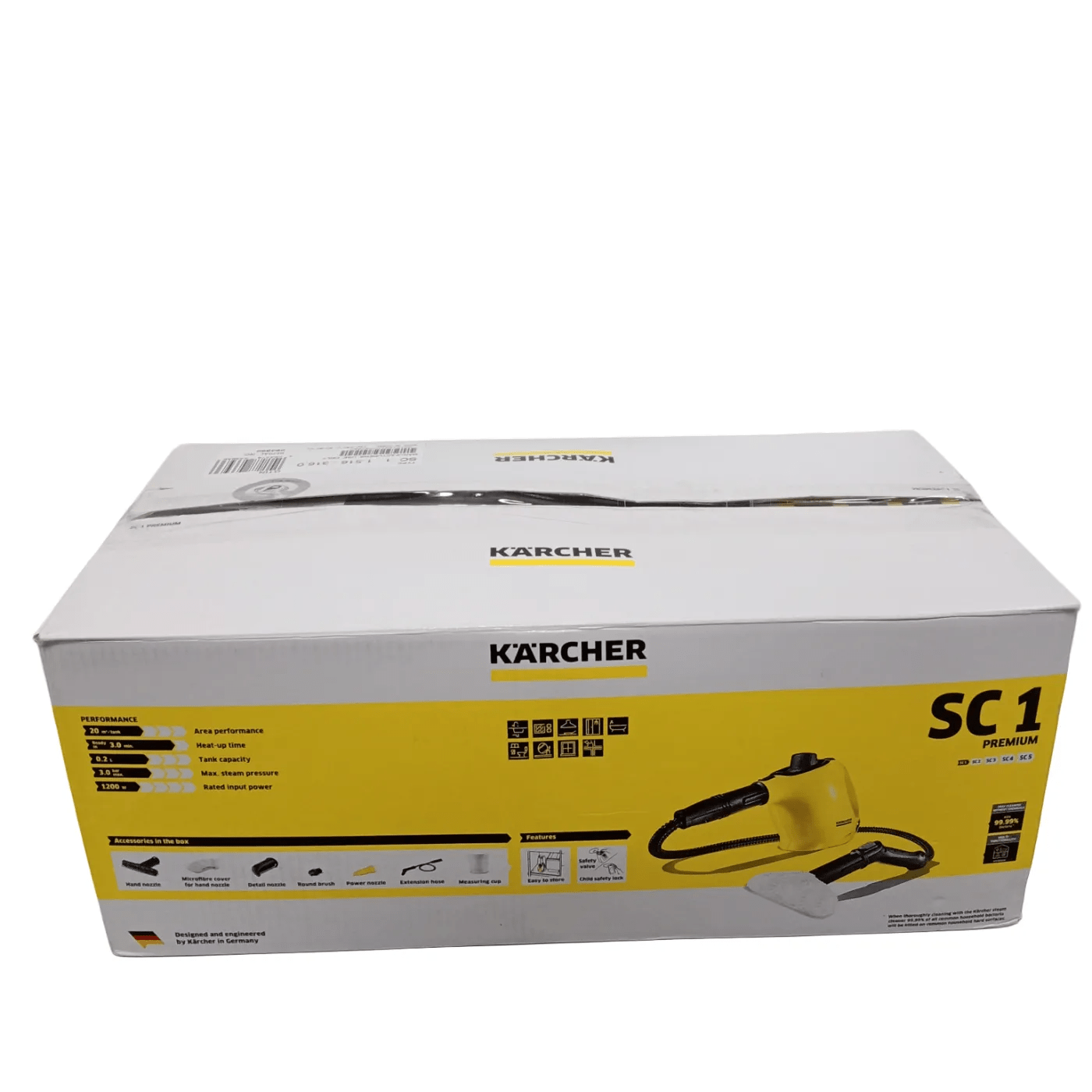 Karcher SC1 Handheld Steam Cleaner In Box + Attachments (WR 1346263)