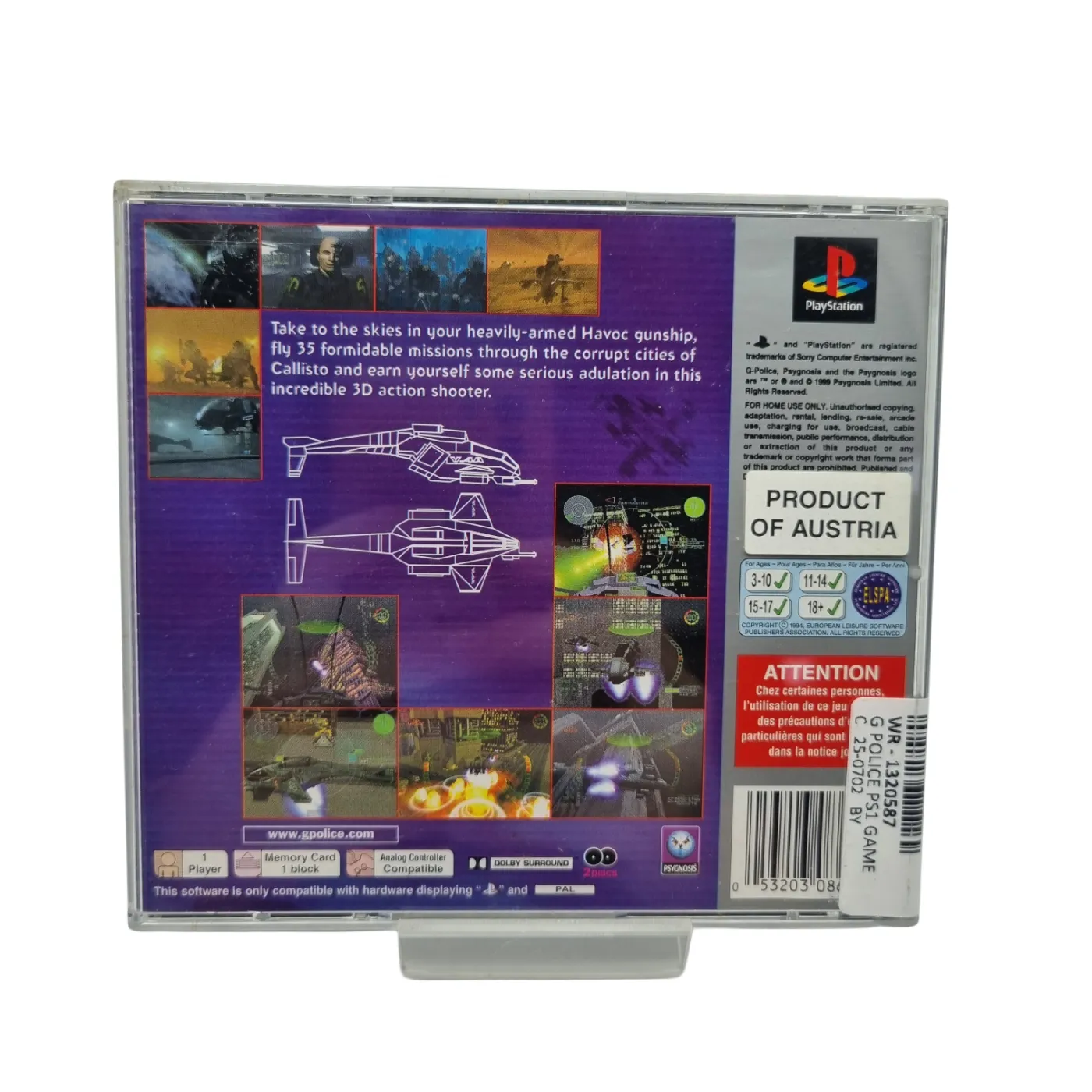 Playstation 1 Game: G-Police