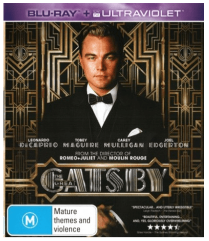 The Great Gatsby Blu Ray + Ultraviolet – Good Condition