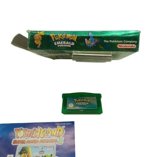 Pokemon Emerald Version GBA Gameboy Advance Game with Box and Manual Aus Version Ultra rare (WL 1345191)