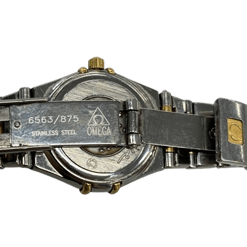 Ladies Gold and Silver Stainless Steel Genuine Omega Watch with Diamond Detailing . – SMALL