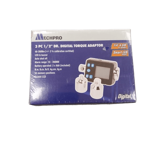 Mechpro 3 Piece 1/2″ Dr.Digital Torque Adaptor – Like New