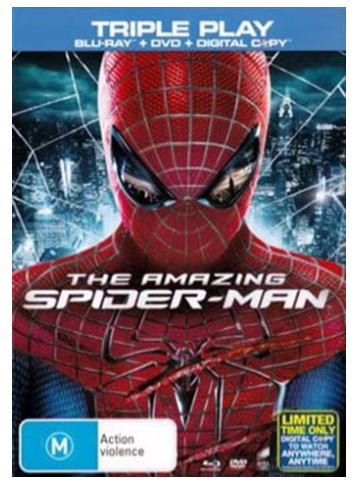 The Amazing Spider-Man Triple Play Blu Ray + DVD + Digital Copy