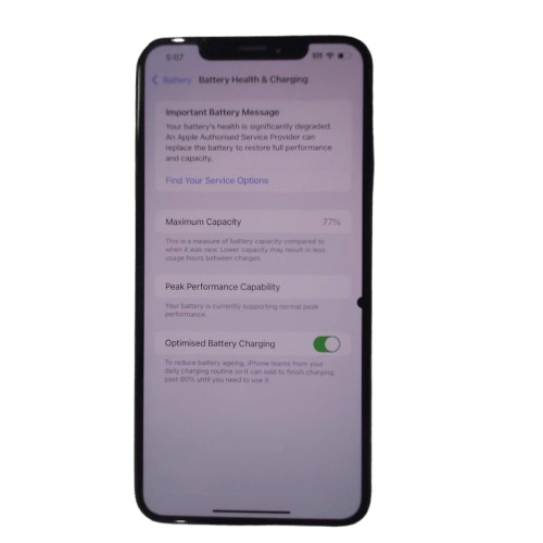 Apple Iphone XS Max, 256GB, Space Grey **SOLD AS-IS** 77% Battery Health, Small Crack Near Camera, Scuffing On Screen, Small Black Dot