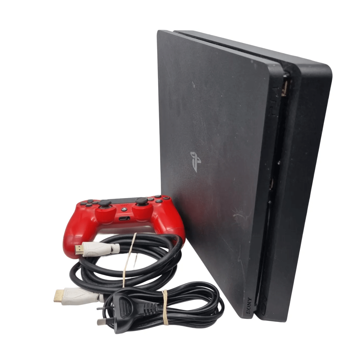 Sony Playstation 4 Slim 500GB CUH-2202A Gaming Console + Power + HDMI + Red Controller (WR 1349452)