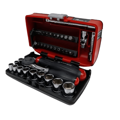 Facom R.360NANOPB 38Pce Metric 1/4 in Standard Socket/Bit Set with Ratchet Like New