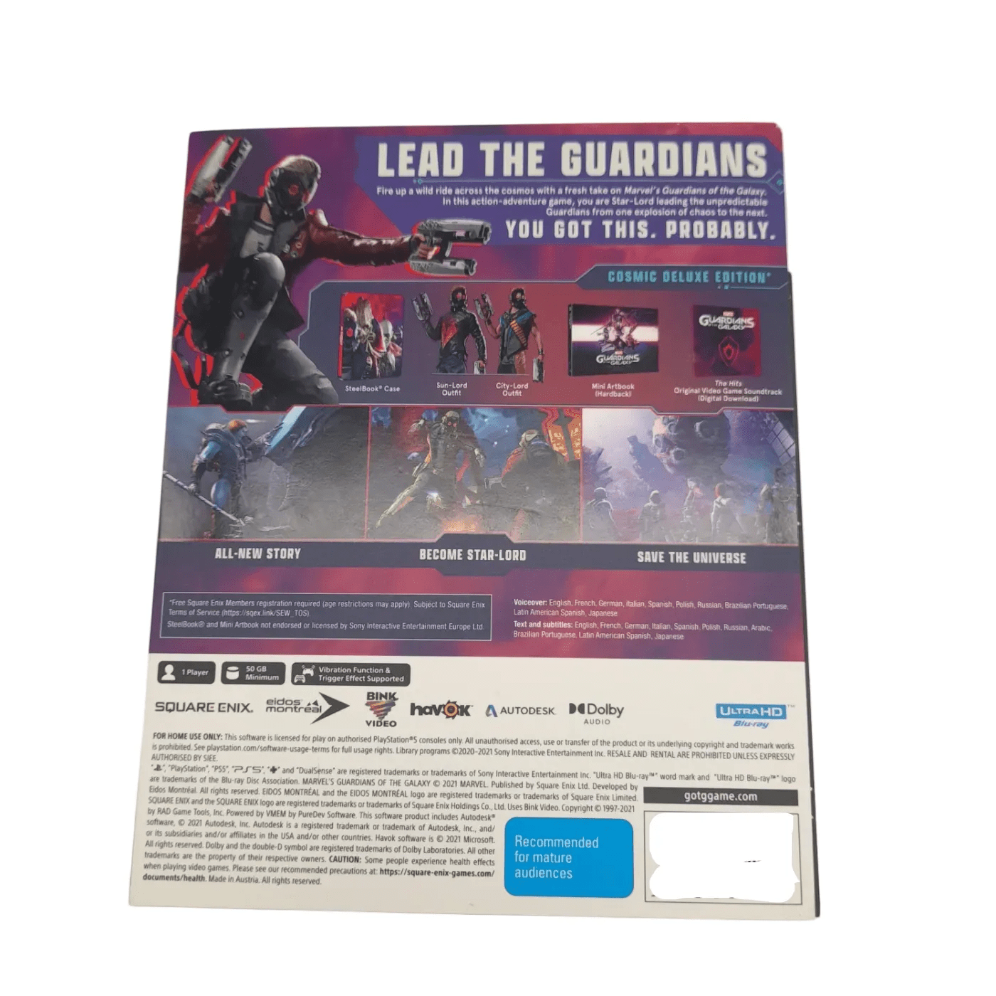 Guardians of the Galaxy: Cosmic Deluxe Edition – PS5 Game