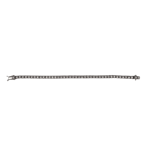 Ladies 18ct White Gold Illusion Set Diamond Tennis Bracelet 16.50cm 2.00ct TDW With Valuation  (MR)