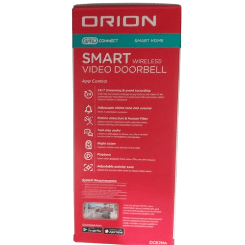 Orion Sart Wireless Video Doorbell – Good Condition Like new