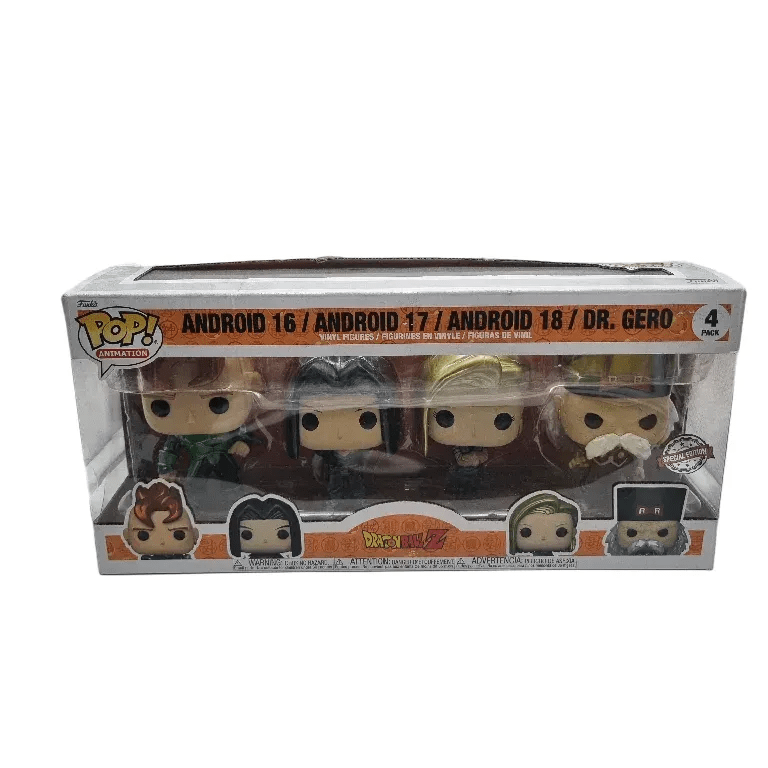 Funko Pop Dragon Ball Z 4 Pack – Android 16 / Android 17 / Android 18 / Dr. Gero