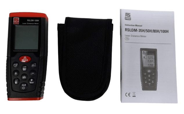 RS Pro RSLDM-100H Laser Distance Meter Like New With Case And Manual