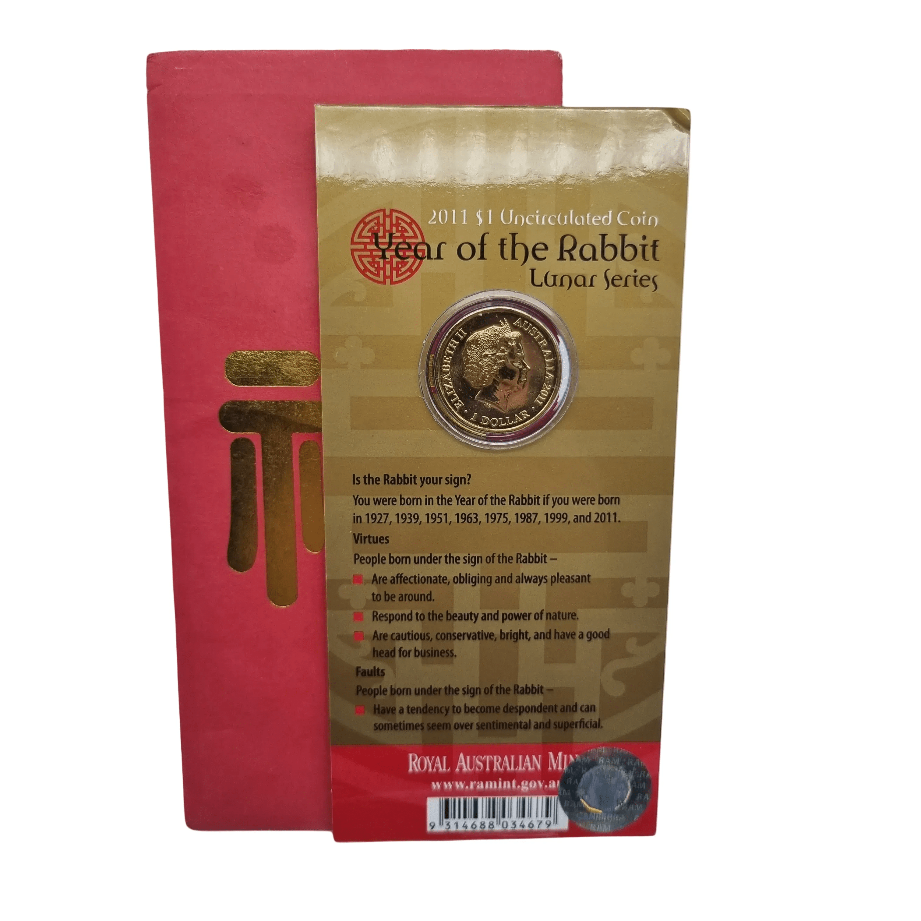 Royal Australian Mint: 2011 Year of the Rabbit $1 Uncirculated Coin