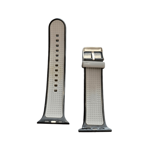 Apple Watch SE (2020) A2352, 44mm, GPS Only, Space Grey, Wear & Tear Scuffing, Chip Missing From Top Of Screen, With Charger, Screen Protector & Otterbox Strap (Damaged)