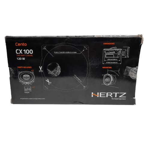 Hertz CX100 Cento Series 4” 2-Way Coaxial Speakers Pair Like New
