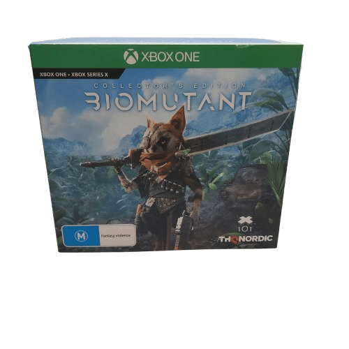 THQNORDIC XBOX One/Series Biomutant Collector’s Edition, Very Good Condition, With Box, Soundtrack, XB1/Series Game Disc In Case + A1 Fabric Artwork (NA 1344388)