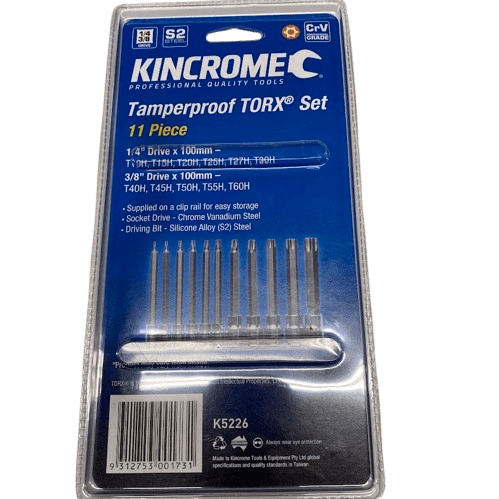 Kincrome K5226 11pc Tamperproof TORX Set (NG1347054)
