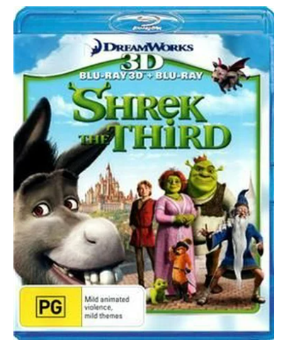 Shrek The Third Blu Ray 3D + Blu Ray – Very Good Condition
