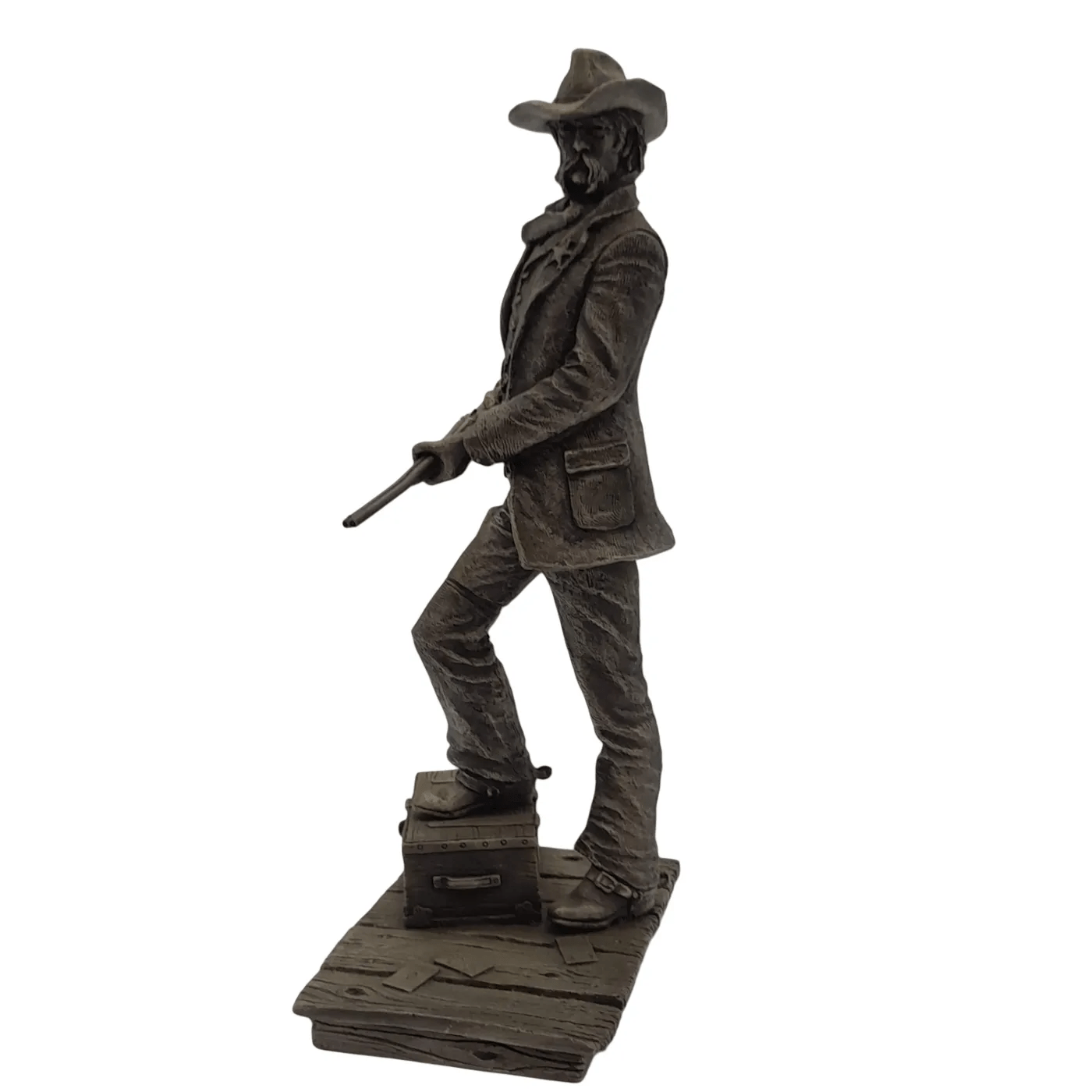FINE PEWTER STATUE  THE LAWMAN BY JIM PO SILVER     *Available At Wollongong*