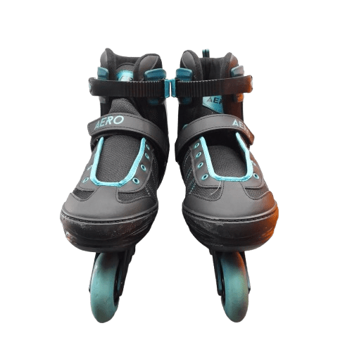 Aero Inline Skates – Black and Teal, Size 8 to 11
