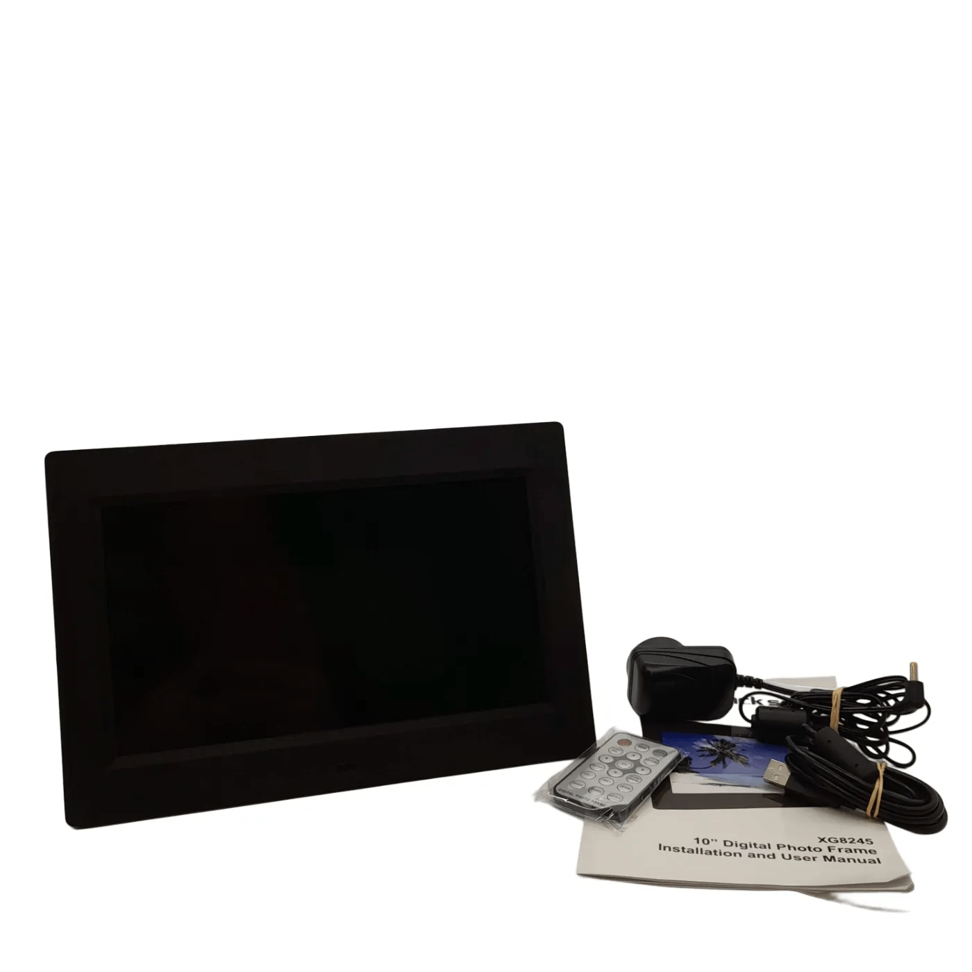 Dick Smith Digital Photo Frame XG8245 Black + Adapter + Remote + USB  (WL 1354465)