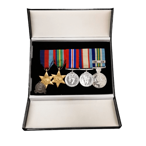 Replica WW2 Pacific 5 Medal Group in Display Case