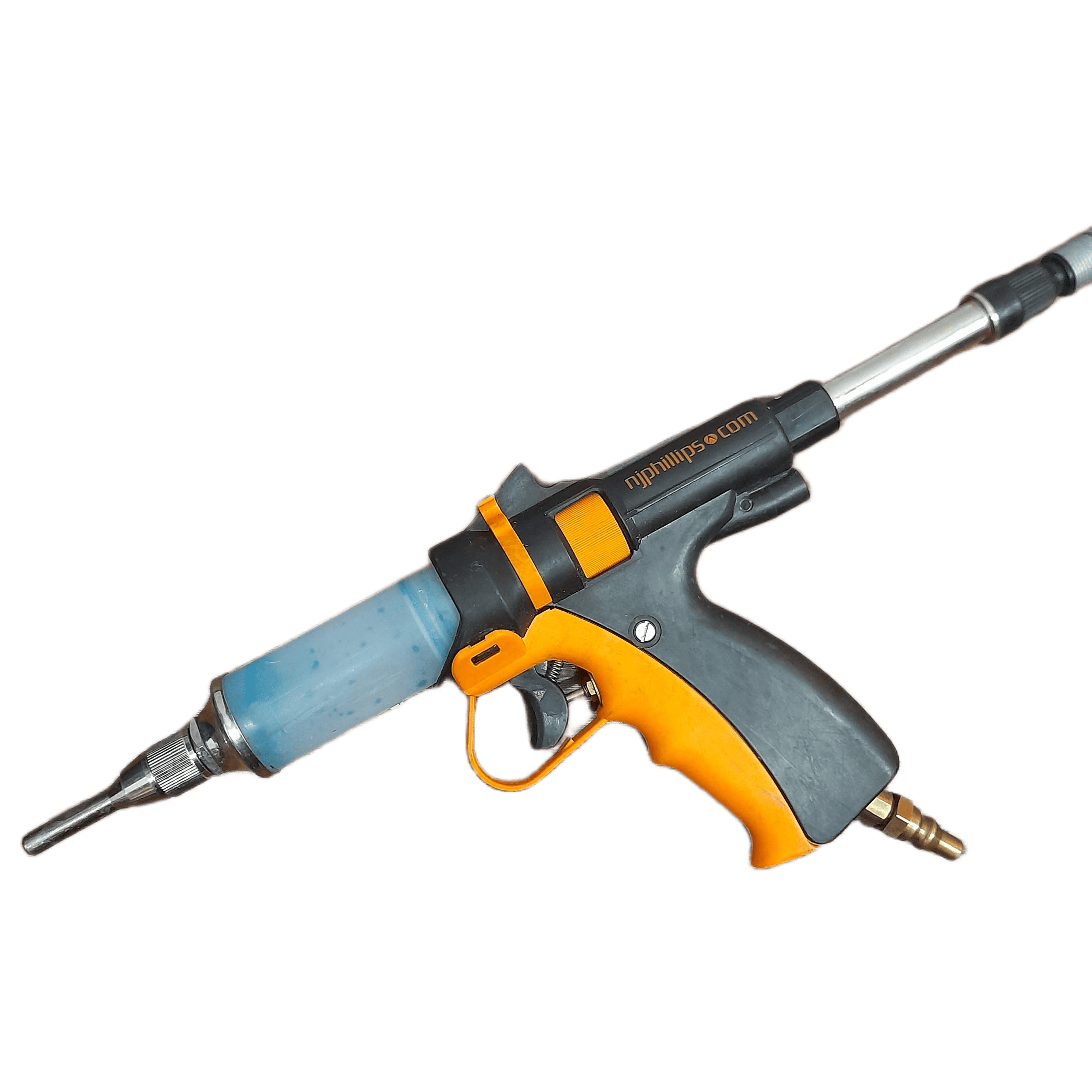 NJ Phillips 50ml Gas Powered PowerMaster Forestry Splatter Gun Kit (P50P-F) Includes: Backpack Holder, Sprayer, Tool Case, Gas Bottle, Gas Hose (WR 1346076)