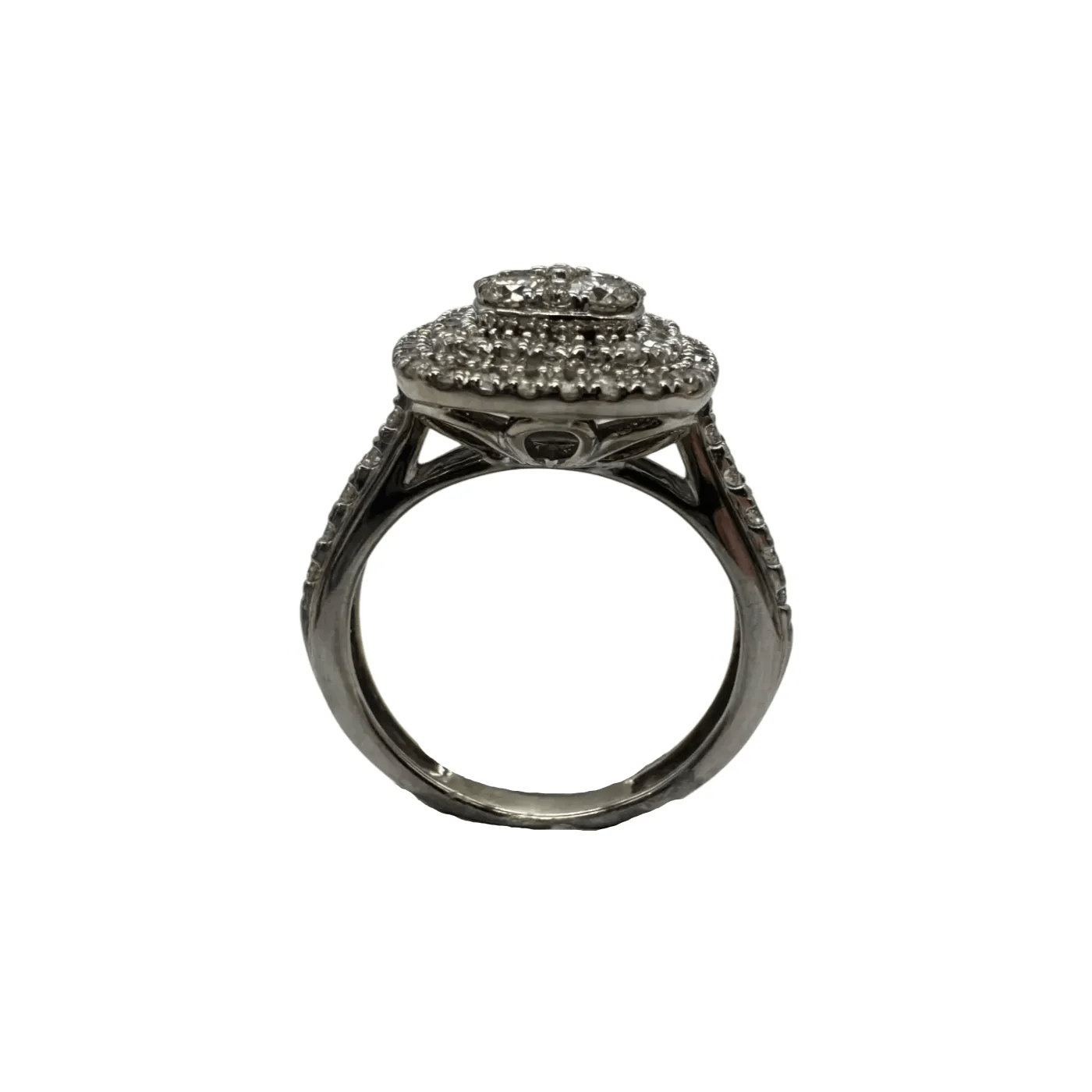 Ladies 9ct White Gold Diamond Cluster Ring 1.15ct TDW L 6 with Valuation – WL 1316051
