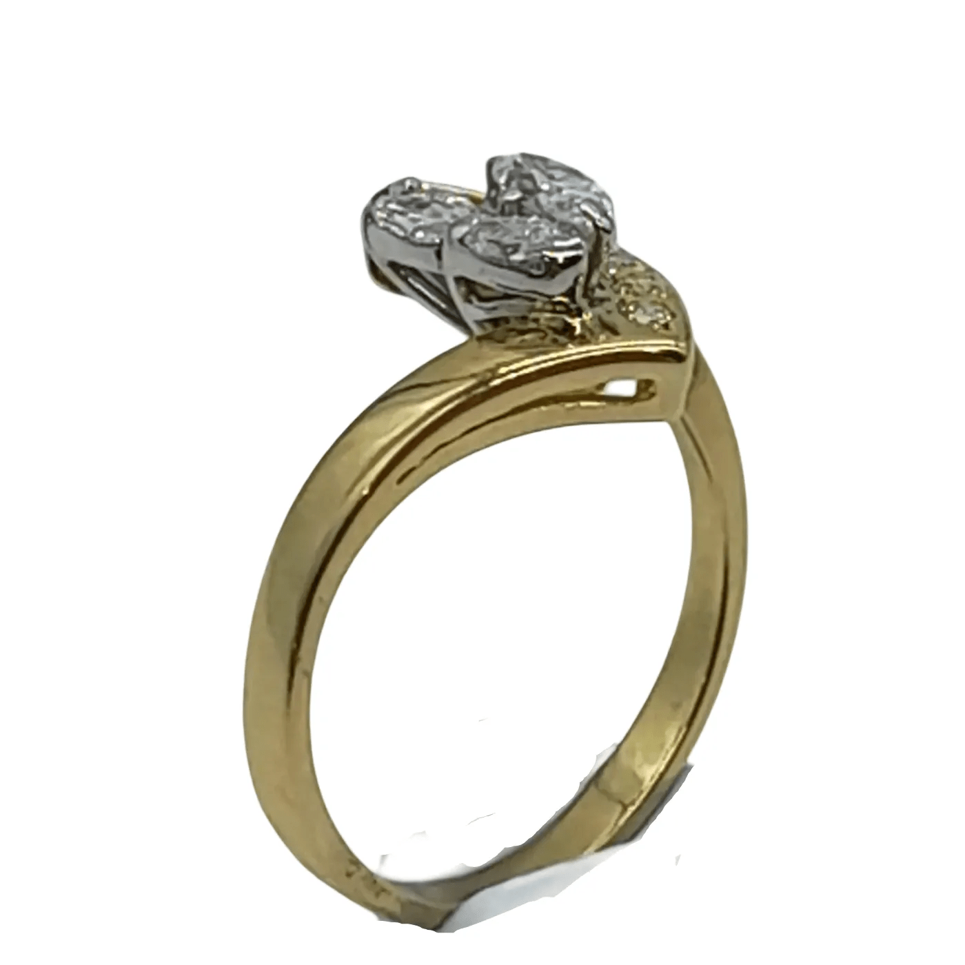 Ladies 18ct Yellow & White Gold 8 Stonde Diamond Ring 0.30 TDW L 6 With Valuation