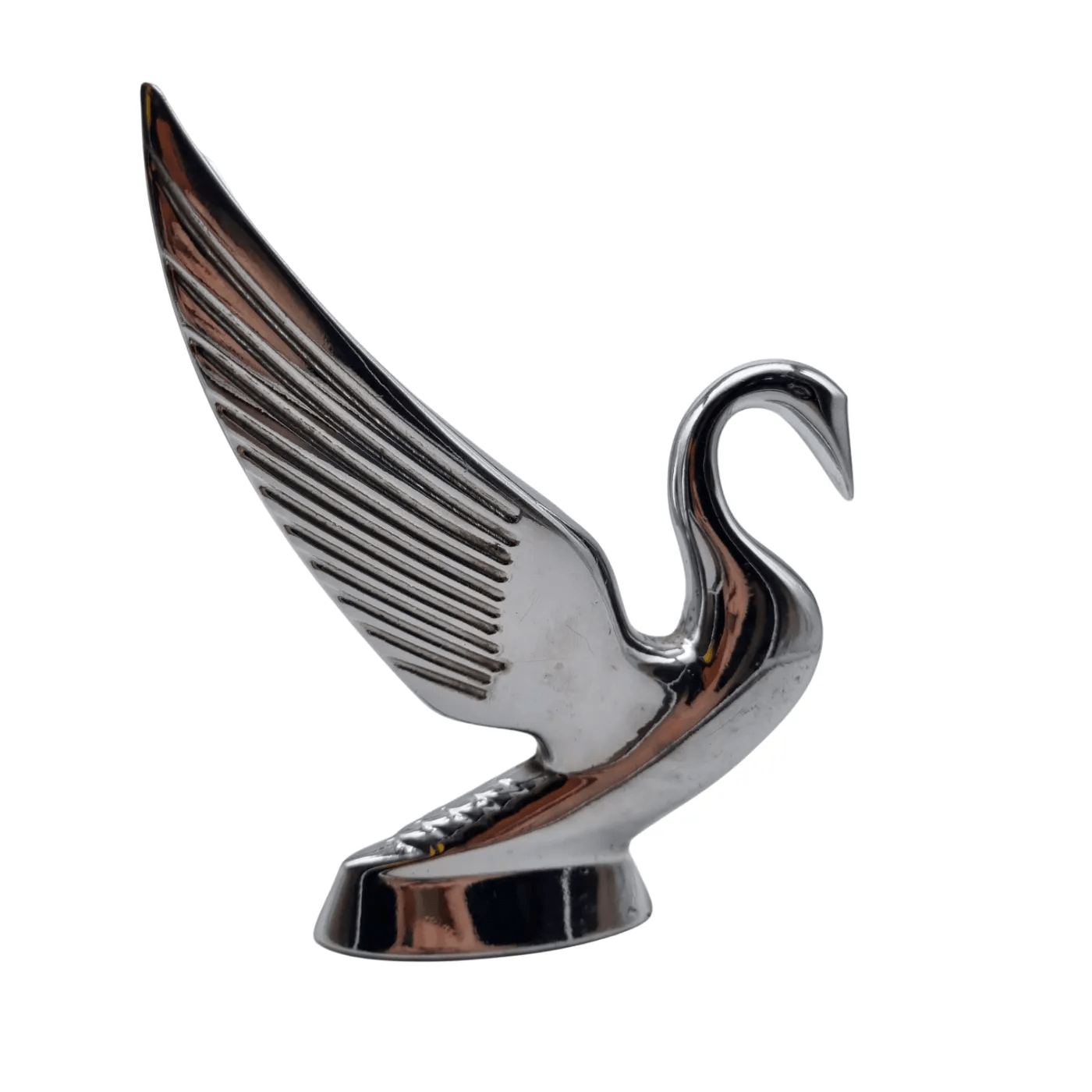 Chrome Swan Mascot Hood Ornament