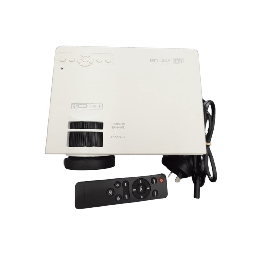 Unbranded Projector BTA8 White With Power Cord And Remote