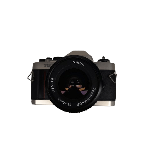 Nikon 35mm Film SLR Camera with Nikon Zoom-NIKKOR 35-70mm Lens, Flash Unit and Soft Case (MR)