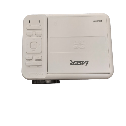 LASER PROJECTOR PJT-DVDHD-906 WHITE WITH BOX AND POWERCORD