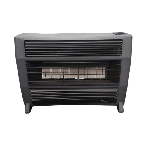 **LOCAL PICK UP ONLY** Everdure Brigadier 25MJ 3725 Natural Gas Heater, Grey, Wear + Tear, With Hose + Wheels (NA 1346659)